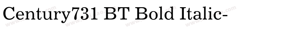 Century731 BT Bold Italic字体转换